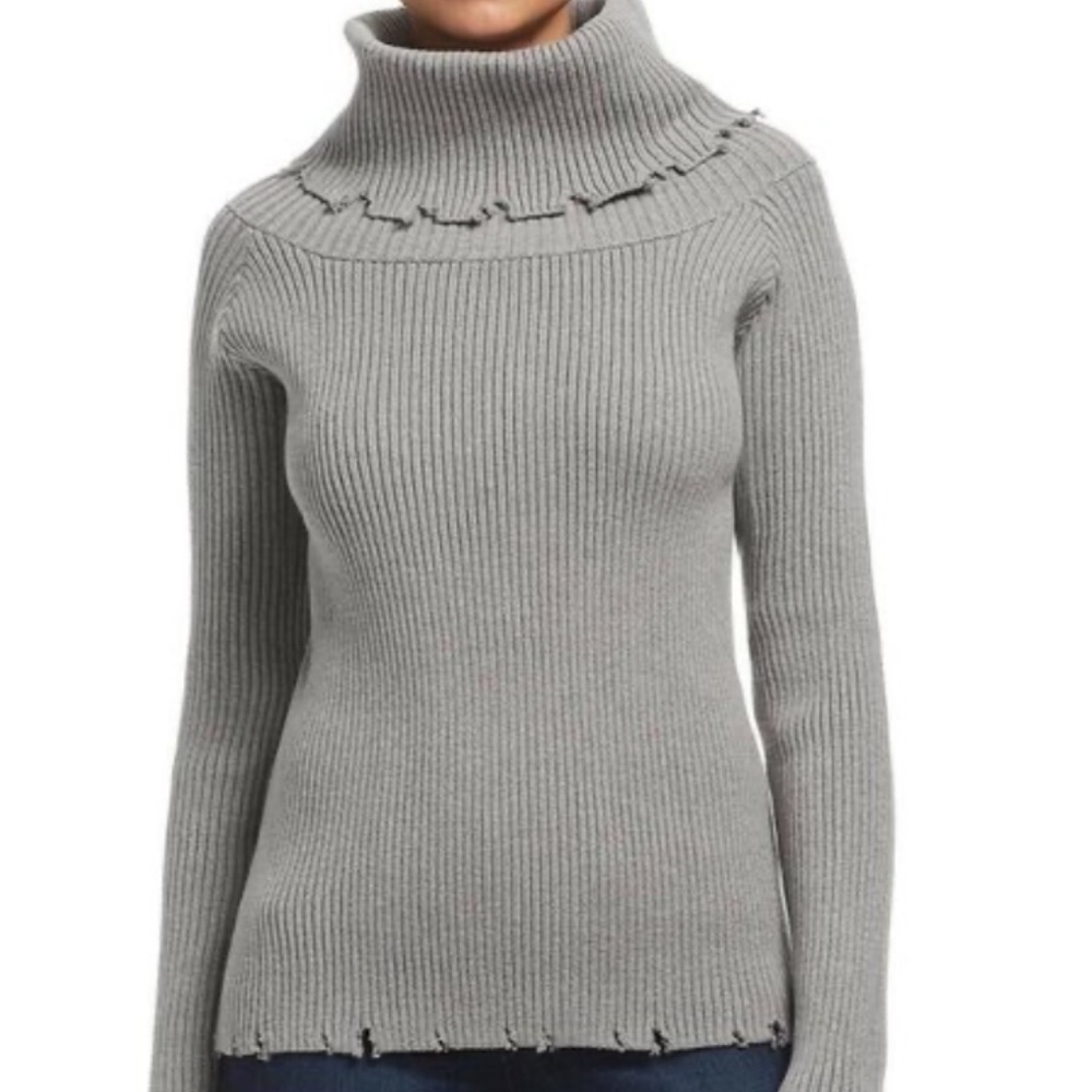 Elan M Heather Gray Turtleneck Sweater NWT